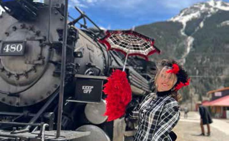 Photo by DeAnne Gallegos First train last year with Miss Kitty