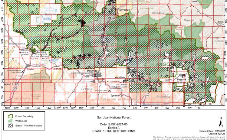 Stage I Fire Restrictions on All National Forest Land