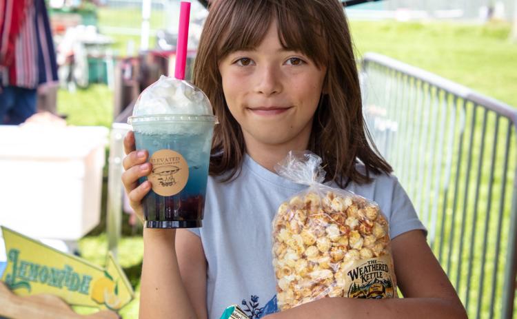 Anyela Carmack enjoyed a boba tea from the Elevated Coffee food truck photo by Cracked Compass