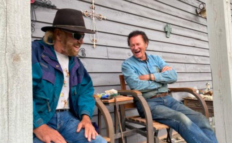 Frank Lee and Mike Geryak hanging out on the porch. These two were close friends and spent lots of time together Photo by Les Clements