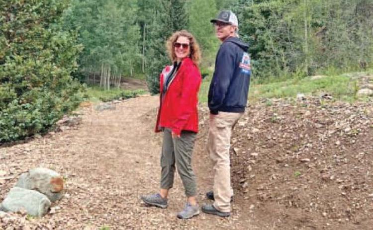 Lisa and Klem Branner giving Silverton Standard a sneak peak of Bakers Park