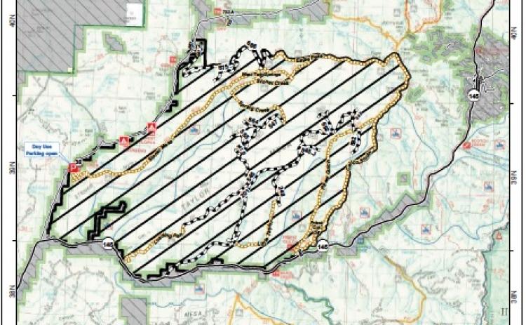 Stoner Mesa Fire area closure size reduced