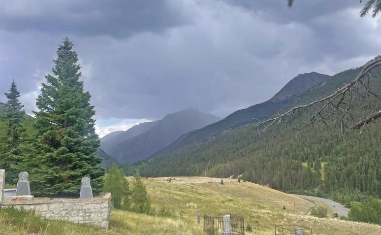 The summer monsoons are here, view of a storm approaching town. Photo credit Katey Fetch