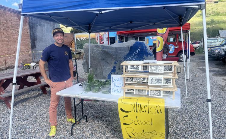 Silverton School produce booth. Photo credit Scott Fetchenhier