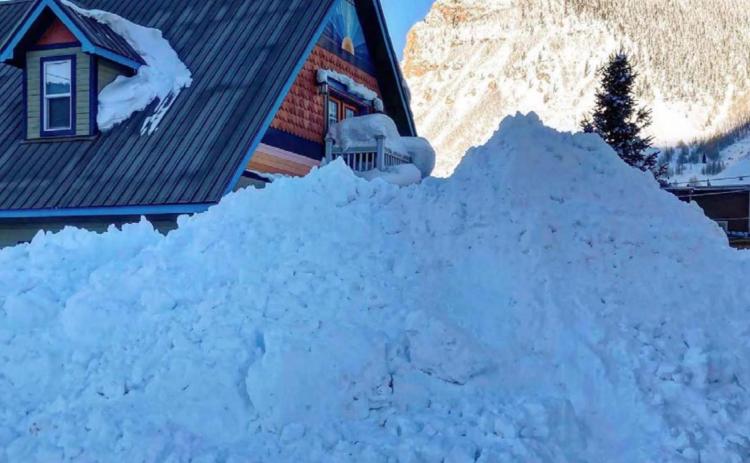 The snow piles