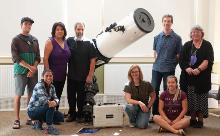 David and Elizabeth Speed personally delivered the telescope to Silverton School where they taugt a few staff members how to operate the telescope. Photo Credit David Emory.