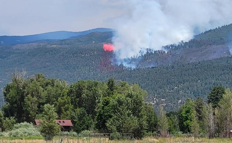 Elkhorn Fire in North La Plata County started by a structure fire during the evening of Saturday, July 26. Photo credit Scott Perez