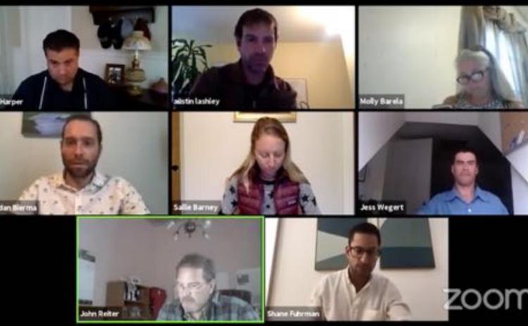The Silverton Town Board meeting on Monday night, as viewed in a ZOOM conference via the Internet.