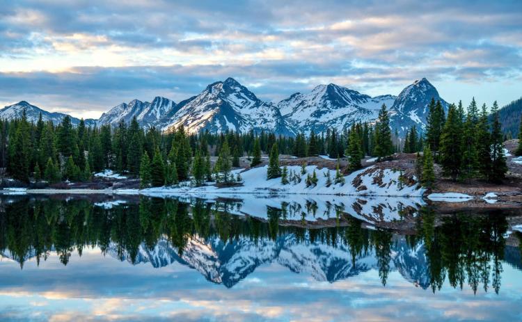 A mirror image on Molas Lake on Saturday, May 16. Criss Furman/Silverton Standard