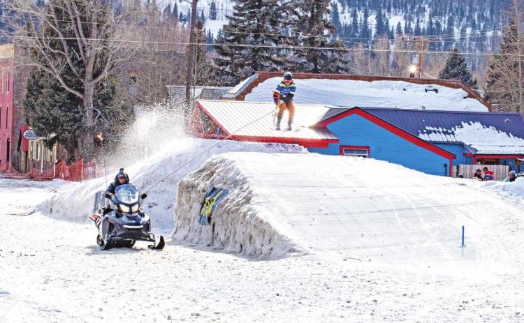 Blaze Braford and Nipper Alsup made waves in the snowmobile category. Braford also won First Place Overall for the weekend in the Novice Class, pulled by Amanda Sanders and her horse, Peaches. Photo Credit Ray Dileo
