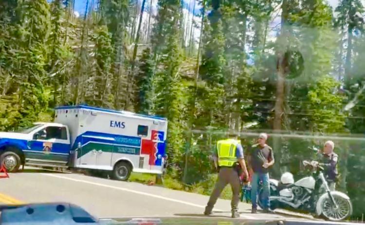Silverton Medical Rescue responded to a motorcycle accident last Wednesday photo by Jim Harper