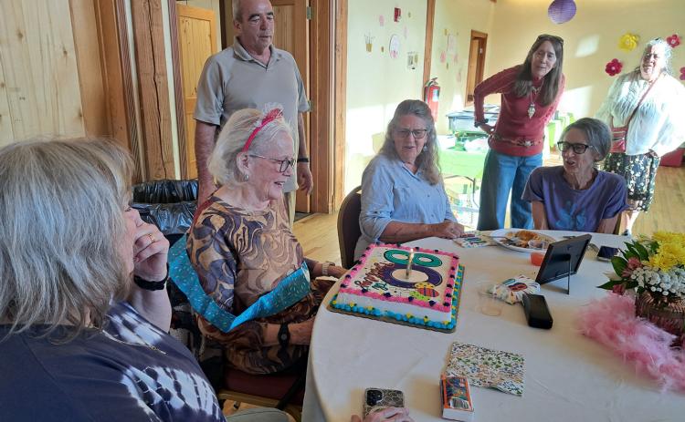 Longtime local Barbara Renowden’s 80th birthday party was held at the Kendall Mountain Community Center photo by Rose and Larry Raab