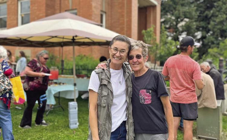 Jackie with new Library Director Misti Anderson (left). Photo Credit The Silverton Standard