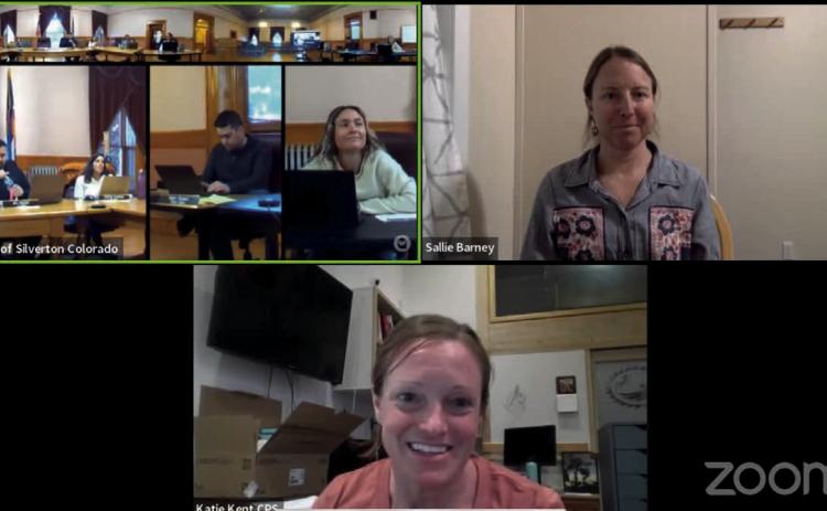 Trustee meeting with Katy Kent and Sally Barney on Zoom