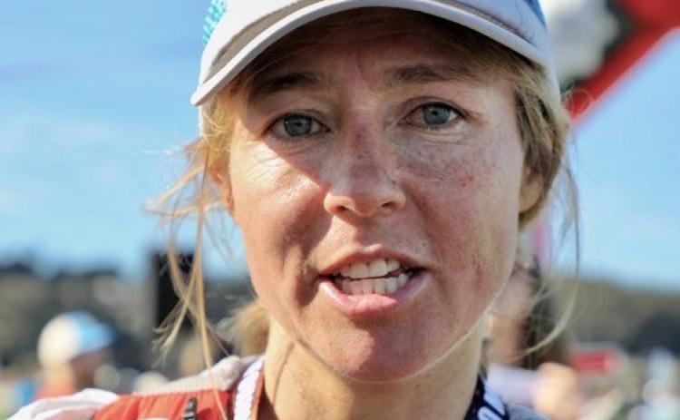 Megan after the 2017 The North Face 50 Mile Photo iRunFar Bryon Powell