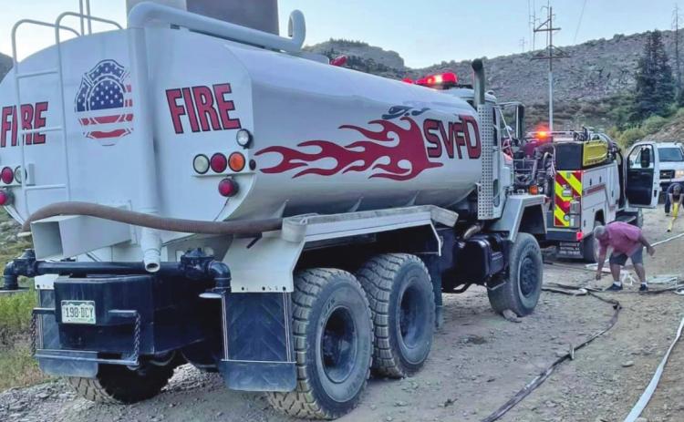 The Silverton Volunteer Fire Department quickly snuffed out the fire when they arrived on scene. Photo Credit- Mike Maxfield
