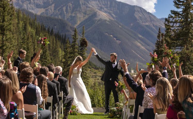 Sarah Moore Perry and Jackson Perry got married on Saturday at the Eureka Lodge photo by Haley Jones