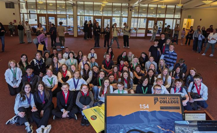 Silverton Middle Schoolers traveled to Fort Lewis College to present their history presentations in the Regional History Day Photos by Silverton School