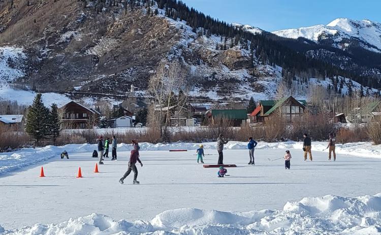 Ice skate rink in winter 2024. Photo credit DeAnne Gallegos