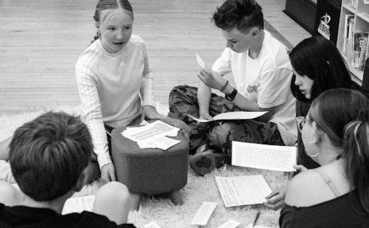 Silverton School students Kate and Marshall at the conference photo by Silverton School