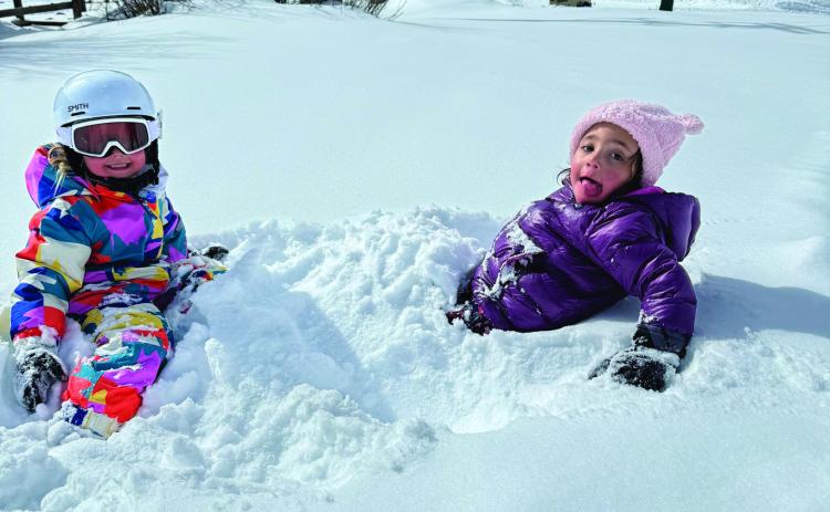 Photo credit Katey Fetch No ski lift needed for Willow Blankenship and Ava Andrade to have fun at Kendall.