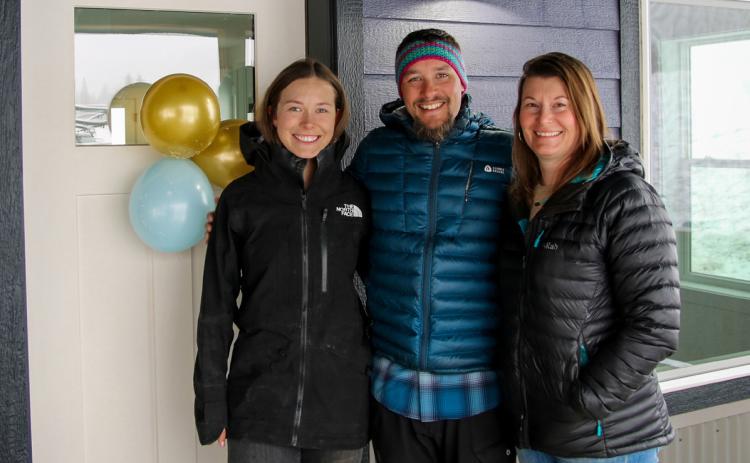 Anne Chase of the SHA, Marshell Thompson, Karen Srebacic-Sites of Vermilion Realty. Photo credit Silverton Housing Authority