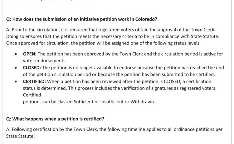 Two Different OHV Petitions on the Table