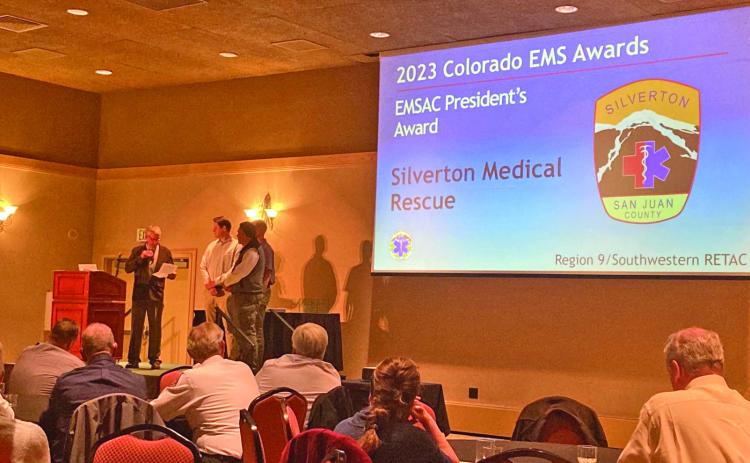 Silverton Medical Rescue at the EMSAC state conference on Nov 4th. Photo credit Kathy Wright