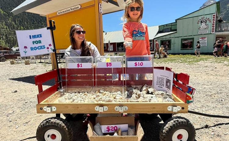 Sterling and Willow Blankenship, the next generation of local rock sellers, now have Venmo and Cash App; it is a sign of the times photo by David Dibble