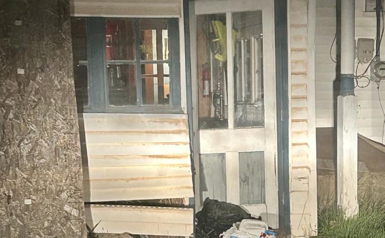 On Saturday night, one of the bears broke into a home to get to trash being stored inside, and the bear tore through house siding Photo provided by Lisa Risoli