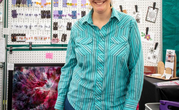 Local artist Hillary Cable had a booth at the arts festival photo by Cracked Compass