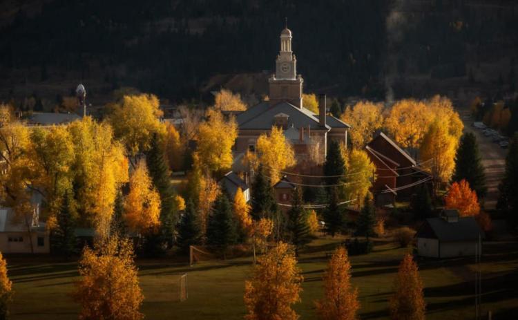 Memorial Park and the Courthouse