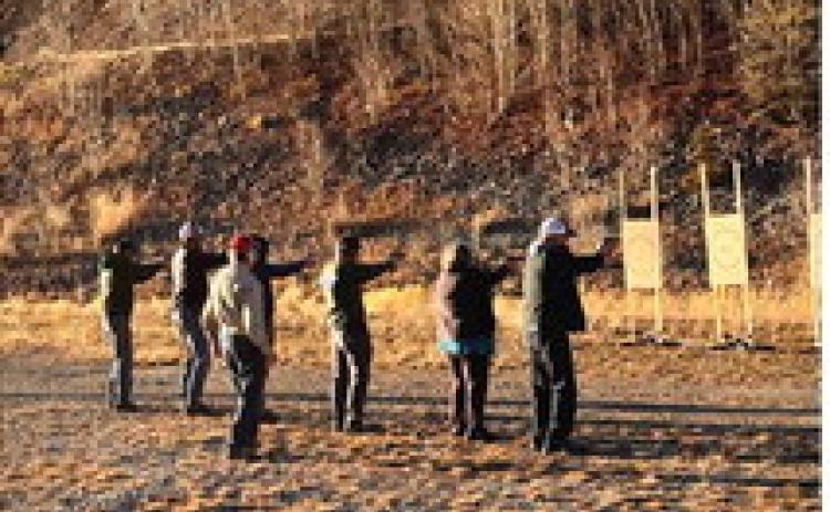 Photo by Jeff Stephens The San Juan County’s shooting range was utilized for a free San Juan County resident handgun safety training last week.