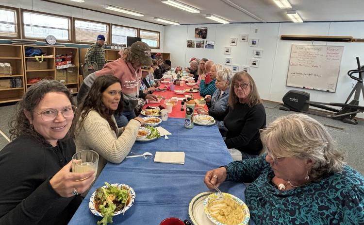 Senior lunches were a big hit with all age groups to bring the community together weekly at the Senior Center photo by Becky Joyce