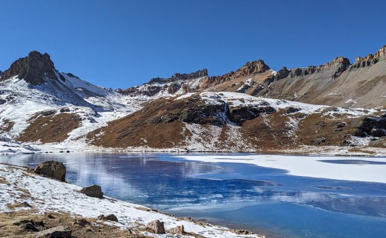 Ice Lakes with a blanket of snow. Photo Credit Rachel Lam
