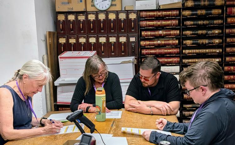 San Juan County Election Judges tallying results of the June 2026 Primary Election photo by Alex Lanis