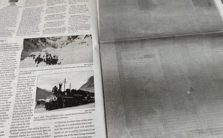 If you got a badly printed newspaper last week, email us at editor@thesilvertonstandard.com for an e-edition