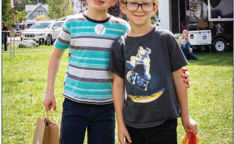 Silverton kids Copeland and Wilder enjoy the Silverton art festival, see more photos on pages 18 &amp; 19 photo by Cracked Compass