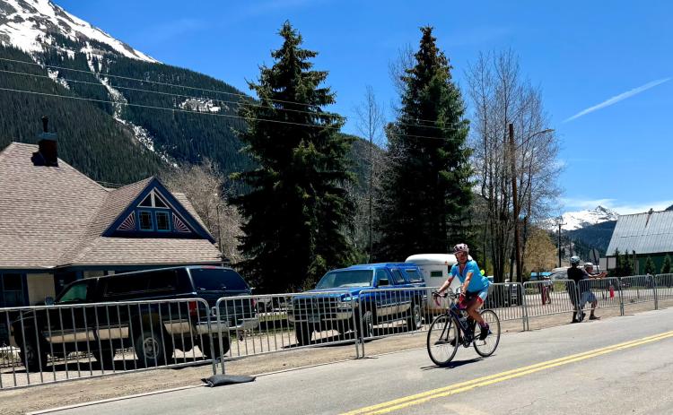 Silverton local Megan Brosch, completing her first Ironhorse. Photo credit Chris Brosch
