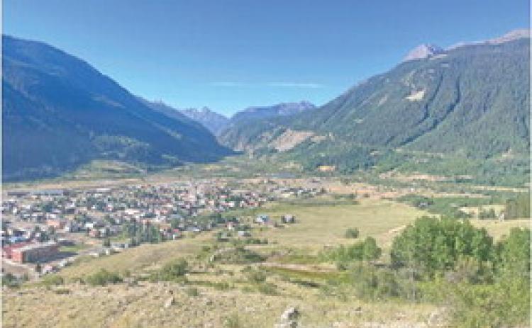A view of Silverton that shows some of the wetlands within town limit