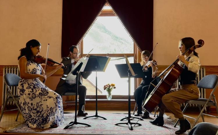 It’s a String Thing, the quartet played at the town hall. Photo credit Marv Weaver
