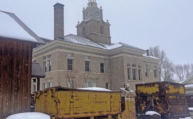 Winter begins, photo taken near the museum and county courthouse. Photo credit Scott Fetchenhier
