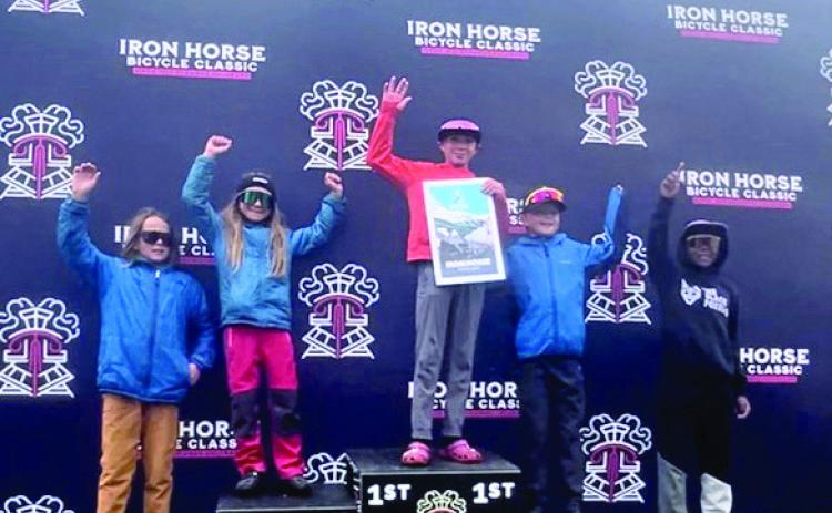 Iron Horse podium- 1st Cooper Wells, 2nd Griff Pinto, 3rd Ethan Bates 4th Patrick Matlock, 5th Dashen Prigge. Photo credit Cliff Pinto