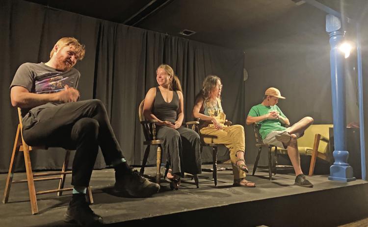 A Theater Group getting ready for their upcoming events Photo by Nate Smith