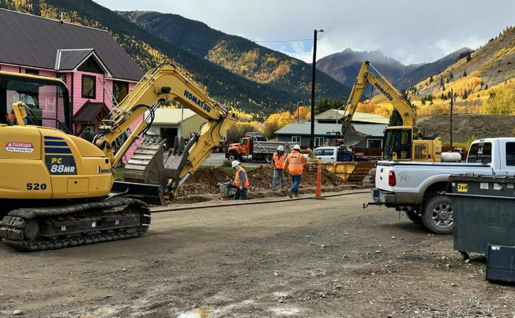 7th street was getting dug up for sewer repairs. photo by Ray Dileo