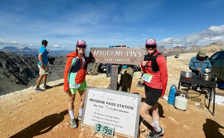 Local runner Becca Goranson (right) finished the Imogene run on Saturday photo by Becca Goranson