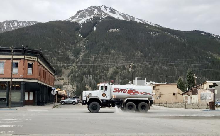 SSJVD cleaned the street to prepare for summer season and the Ironhorse Bicycle Classic Race photo by Jim Harper