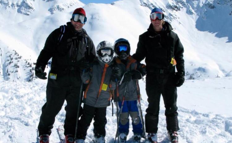 Evan and Eli Alsup at Silverton Mountain for the first time back in 2010.