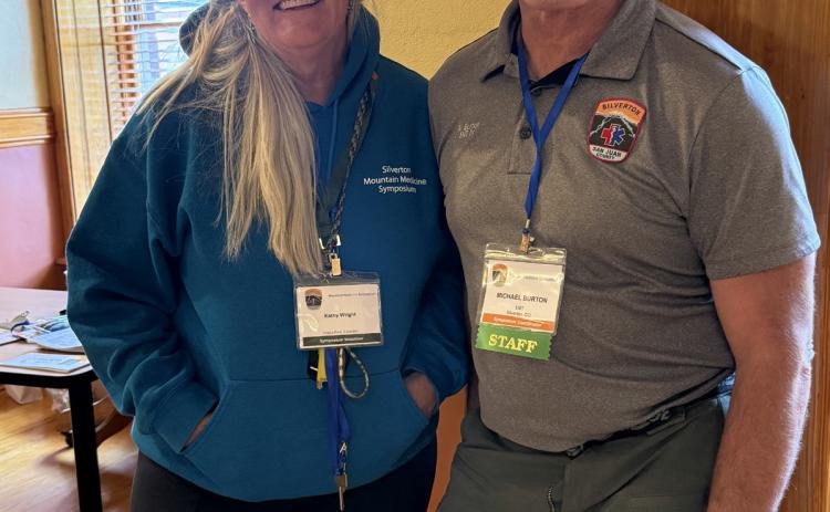 Kathy Wright and Michael Burton, the organizers of the Mountain Medicine Symposium photo by DeAnne Gallegos