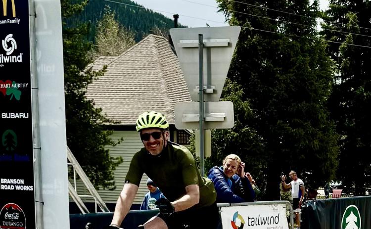 Local Shane Goranson finishing the Ironhorse Bicycle Classic Photo by Becca Goranson